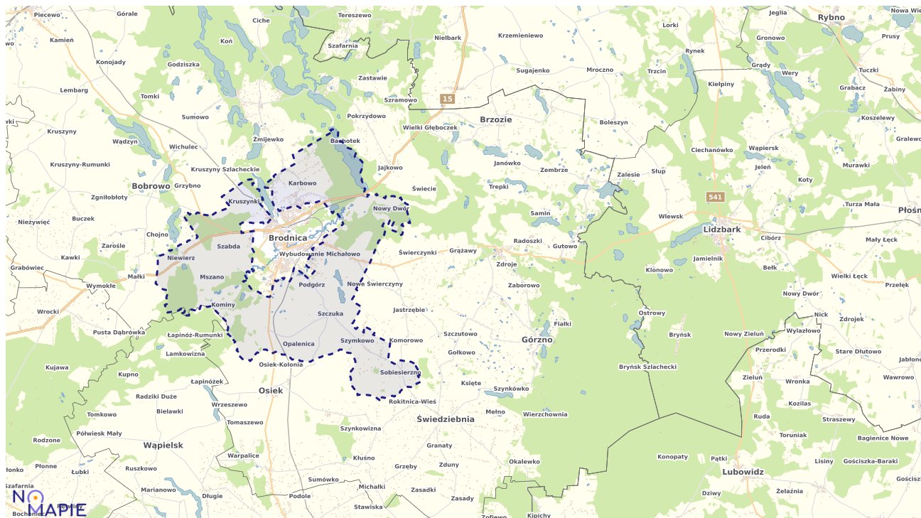 Mapa wyborów do sejmu Brodnica